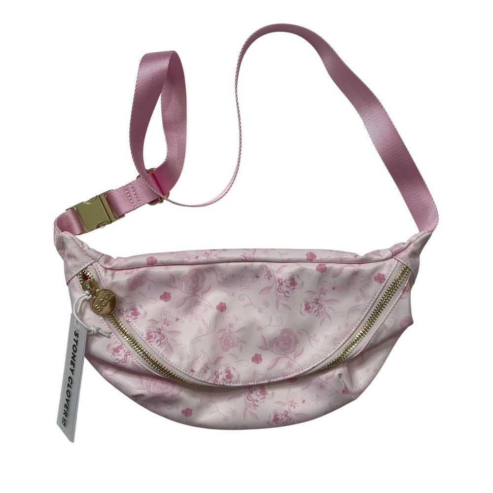NEW Stoney Clover Lane Pink Floral Jumbo Fanny Pack Cottagecore Coquette